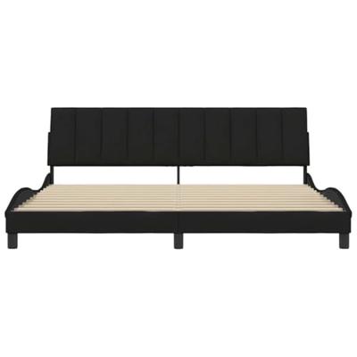 Bedframe zonder matras "Hanko" stof zwart 200x200 cm