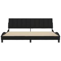 Bedframe zonder matras "Hanko" stof zwart 200x200 cm - thumbnail