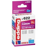 Edding Inktcartridge vervangt Canon CLI-581C XXL Compatibel Cyaan EDD-622 18-622 - thumbnail