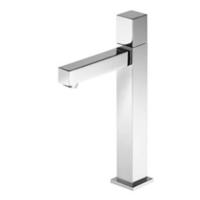 Fonteinkraan Hotbath Dude 1-knop Recht 23 cm Vierkant Geborsteld Nikkel - thumbnail