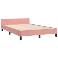 Bedframe zonder matras 120x190 cm fluweel roze - thumbnail