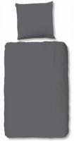 HIP Dekbedovertrek "uni dessin" - Grijs - (135x200 cm) - Katoen Satijn - thumbnail