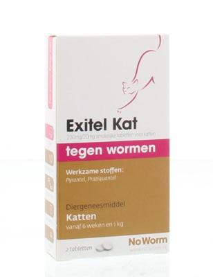 No Worm Exitel kat tegen wormen 2 tabletten