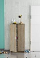Schoenenkast Cabinet - eikenkleur - 108,4x54,6x35,3 cm - Leen Bakker - thumbnail