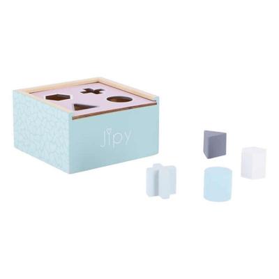 Jipy houten vormenstoof paars-blauw