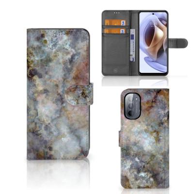 Motorola Moto G31 | G41 | Bookcase | Marmer Grijs