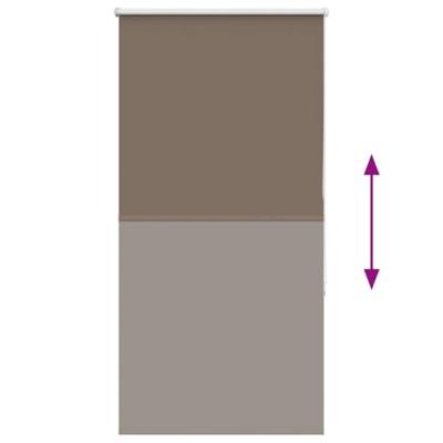VidaXL Rolgordijn verduisterend koffie 80x150 cm stofbreedte 75,7 cm VidaXL Rolgordijn verduisterend koffie 80x150 cm stofbreedte 75,7 cm
