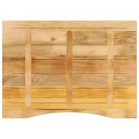 Bureaublad met ronding 110x80x2,5 cm massief ruw mangohout - thumbnail