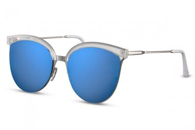 CWI zonnebril dames panto blauw/zilver (CWI1425)