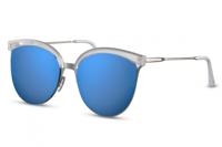 CWI zonnebril dames panto blauw/zilver (CWI1425) - thumbnail