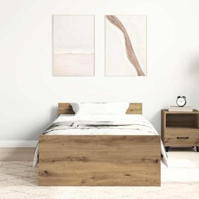 Bedframe zonder matras 75x190 cm spaanplaat ambachtelijk