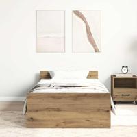 Bedframe zonder matras 75x190 cm spaanplaat ambachtelijk - thumbnail