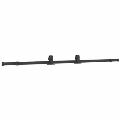 Schuifdeur met beslagset 90x205 cm ESG glas zwart