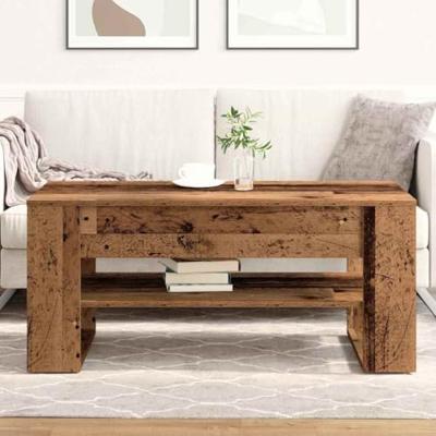 Salontafel Oud hout 102 x 55 x 45 cm Bewerkt hout