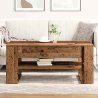 Salontafel Oud hout 102 x 55 x 45 cm Bewerkt hout - thumbnail