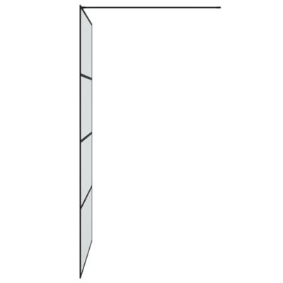 Inloopdouchewand 115x195 cm mat ESG-glas zwart - thumbnail