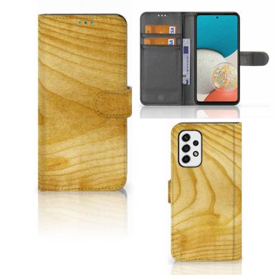 Samsung Galaxy A53 | Book Style Case | Licht Hout | Portemonnee hoesje