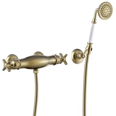 Douchemengkraan Tres Clasic Incl handdouche Verouderd Messing Mat Tres Douchemengkraan Tres Clasic Incl handdouche Verouderd Messing Mat Tres