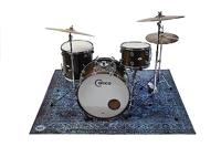 DRUMnBASE VP185-BLU Vintage Persian Blue drum/stage mat 185 x 160 cm - thumbnail