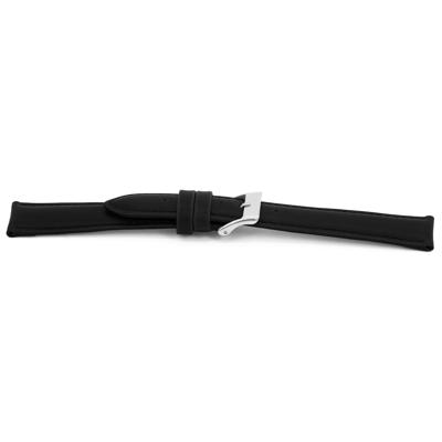 Horlogeband Universeel H010-XL Leder Zwart 22mm
