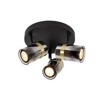 Lucide UPTON - Plafondspot - 3xGU10 - Fumé - thumbnail