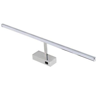 LED Spiegelverlichting - Schilderijverlichting - Rechthoek 12W - Glans Chroom Aluminium