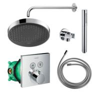 Hansgrohe Rainfinity Regendoucheset met Muurarm Powderrain 360 Chroom - thumbnail