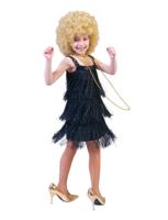 Flapper Jurk Meisje Zwart - thumbnail