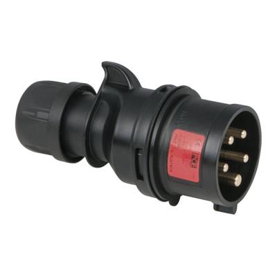 PCE CEE 16A 5-polige stekker Turbo Twist zwart PCE CEE 16A 5-polige stekker Turbo Twist zwart