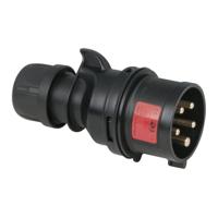 PCE CEE 16A 5-polige stekker Turbo Twist zwart - thumbnail