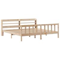 Bedframe zonder matras massief grenenhout 200x200 cm - thumbnail