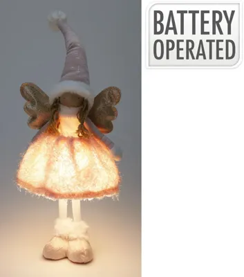 Engelmeisje M LED 50cm roze