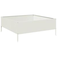 Plantenbak verhoogd 100x100x25 cm staal wit - thumbnail