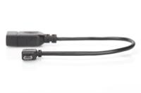 Digitus USB 2.0 Adapter [1x Micro-USB 2.0 B stekker - 1x USB 2.0 bus A] AK-300313-002-S 15.00 cm Rond, Afgeschermd (dubbel), Met OTG-functie - thumbnail