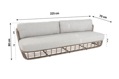 4 Seasons Outdoor | Loungebank Lugano 3-zits
