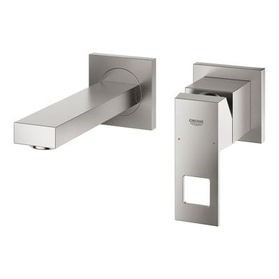 Wastafelmengkraan GROHE Eurocube 2-Gats Wand 172 Mm Supersteel