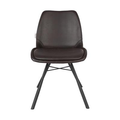 Tweedekansje Zuiver Brent stoel Air gestoffeerd chocolate black Tweedekansje Zuiver Brent stoel Air gestoffeerd chocolate black