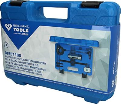 Brilliant Tools BT651100 Montagegereedschap voor schokdempers met trekveer, 8-delig