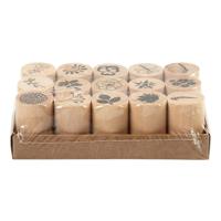 Creativ Company Deco art stempels bloemen en bladeren, 15dlg. - thumbnail