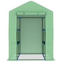 Tuinkas met schappen 143x143x195 cm staal - thumbnail