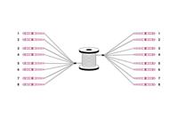 Digitus DK-24338U100BK-BBB Glasvezel Optische vezel Aansluitkabel 100 m Zwart [8x LC-/UPC-stekker - 8x LC-/UPC-stekker] 50/125 µ Multimode OM4 - thumbnail