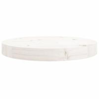 Tafelblad rond Ø30x3 cm massief grenenhout wit - thumbnail