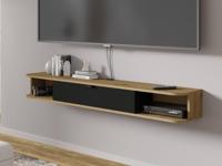 Tv-meubel ICONIC 1 deur zwart/artisan eik - thumbnail