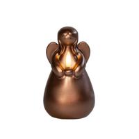 LED-kaars engel met 3D vlam 14,5x8,5 cm brons Anna's Collection - Annas collection - thumbnail