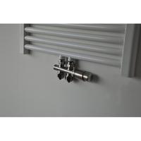 Riko Set Theromstatisch Onderblok Recht Geborsteld Staal - thumbnail