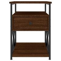 Nachtkastjes 2 st 40x42x55 cm bewerkt hout bruin eikenkleur - thumbnail