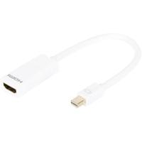 Digitus DB-340404-001-W HDMI / Mini-displayport Adapter [1x Mini-DisplayPort stekker - 1x HDMI-bus] Wit Rond, Afgeschermd (dubbel) 15.00 cm - thumbnail