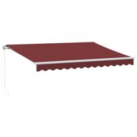 VidaXL Luifel handmatig uittrekbaar met led 350x250 cm bordeauxrood - thumbnail