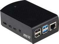 Joy-it rb-alucasep4+06 SBC-behuizing Geschikt voor serie: Raspberry Pi® Met bevestigingslasplaat Zwart - thumbnail