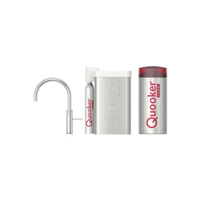 Quooker Cube Fusion Round RVS met Combi Boiler
